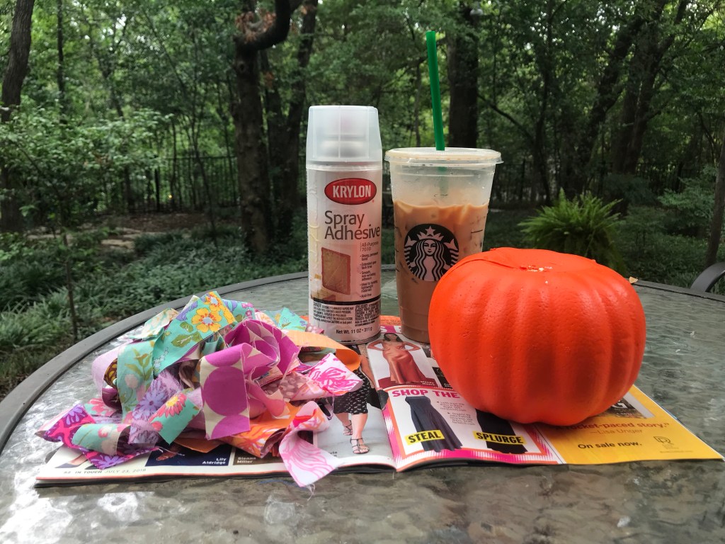 Fabric Scrap Pumpkin